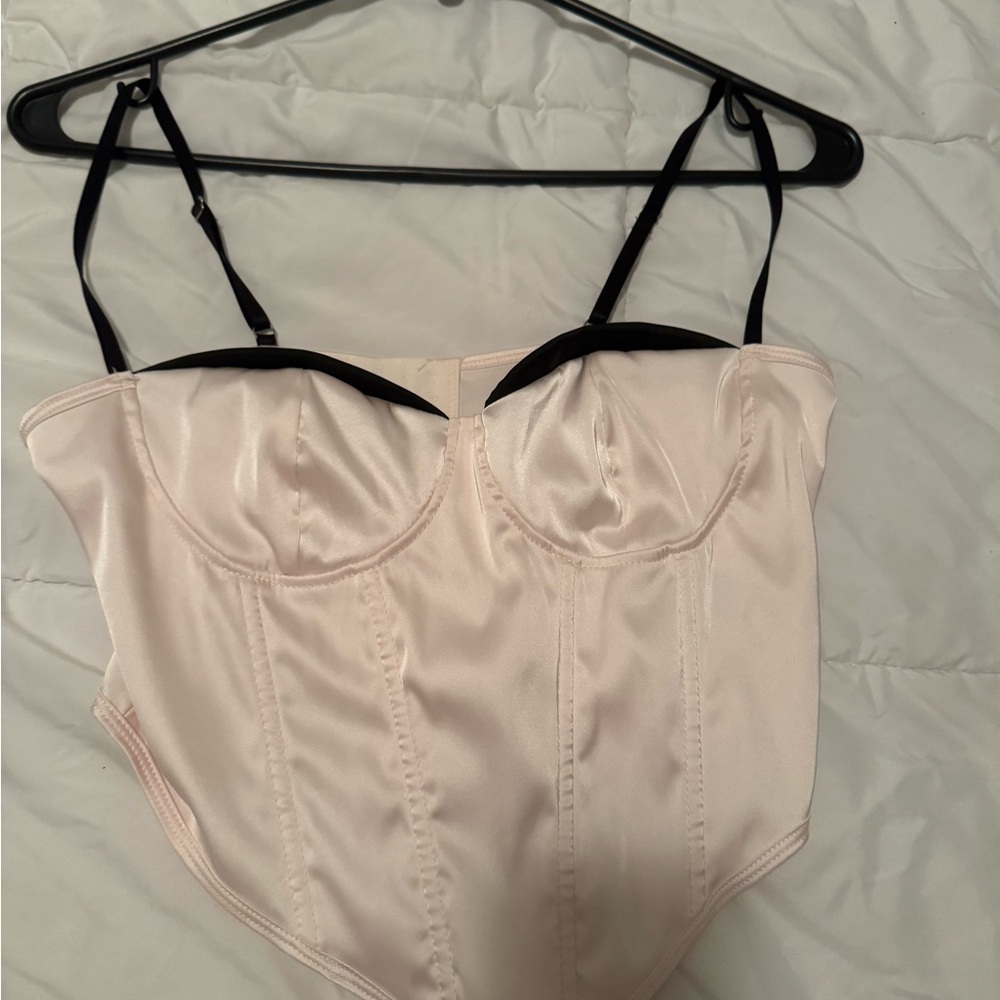 Elegant Satin Bustier Top